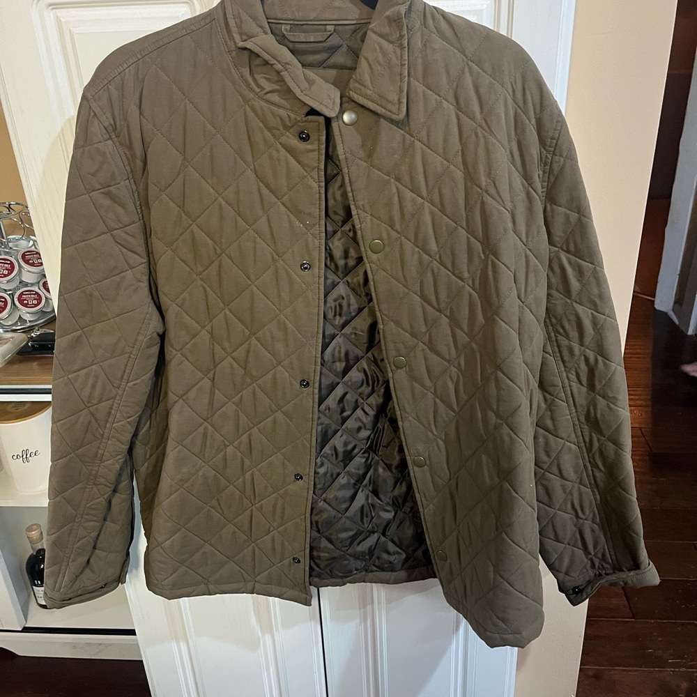 J. Crew Men's Quilted Jacket - Khaki